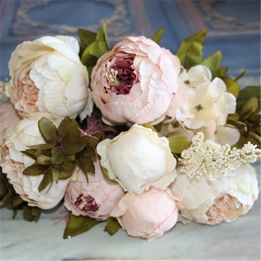 Rednut Vintage Artificial Peony Flowers Muticolorful Silk Bouquet ,Wedding Home Party Festival Decoration Champange Purple Rednut Vintage Artificial Peony Flowers Muticolorful Silk Bouquet ,Wedding Home Party Festival Decoration Champange Purple